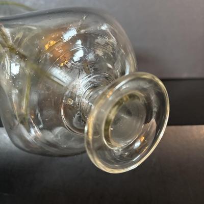 LOT 95: Vintage Windowpane Ice bucket & Matching Glasses, Etched Crystal Wine Decanter & More