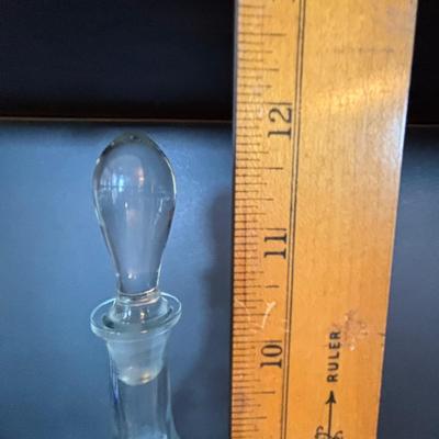 LOT 95: Vintage Windowpane Ice bucket & Matching Glasses, Etched Crystal Wine Decanter & More