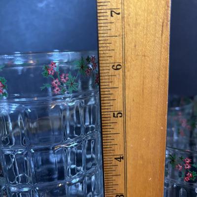 LOT 95: Vintage Windowpane Ice bucket & Matching Glasses, Etched Crystal Wine Decanter & More