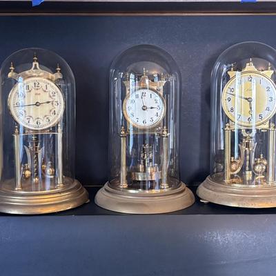 LOT 96: Collection of 3 Vintage Made in Germany Anniversary Clocks: Kern, Kundo & Schatz