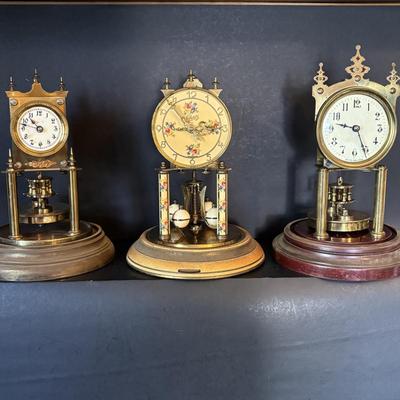 LOT 97: Vintage Made in Germany Anniversary Clocks (3): Schatz, K.C Co., Gustav Becker
