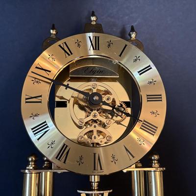 LOT 98: Collection of 3 Vintage Anniversary Clocks: Elgin/S. Haller, W. Germany, Gustav Becker