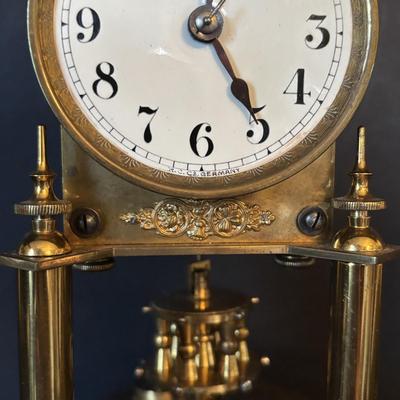 LOT 98: Collection of 3 Vintage Anniversary Clocks: Elgin/S. Haller, W. Germany, Gustav Becker