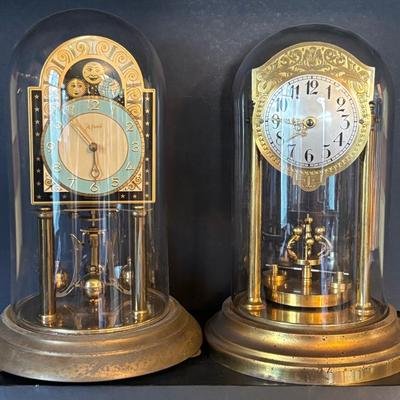 LOT 99: Vintage Anniversary Clocks: John Wanamaker 400-Day & Junghans 400-Day