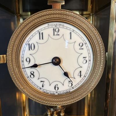 LOT 100: Vintage John Wanamaker Anniversary Clock & Unmarked Mantel/Anniversary Clock - Made in Germany