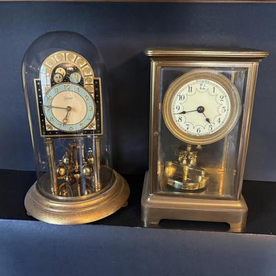 LOT 100: Vintage John Wanamaker Anniversary Clock & Unmarked Mantel/Anniversary Clock - Made in Germany