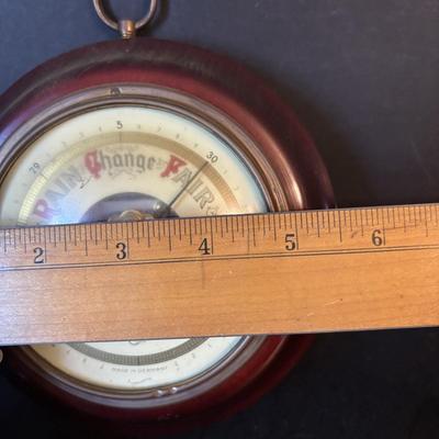 LOT 101: Seth Thomas Beehive Mantel Clock, Barigo Wood Wall Barometer, Germany & Atco Wood Wall Barometer, Germany