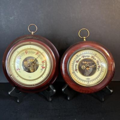 LOT 101: Seth Thomas Beehive Mantel Clock, Barigo Wood Wall Barometer, Germany & Atco Wood Wall Barometer, Germany