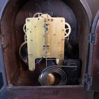 LOT 101: Seth Thomas Beehive Mantel Clock, Barigo Wood Wall Barometer, Germany & Atco Wood Wall Barometer, Germany