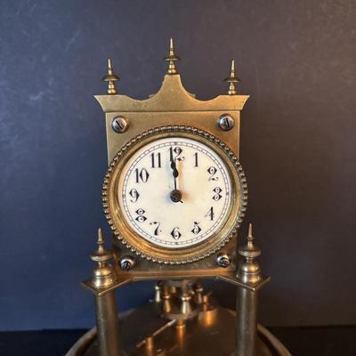 LOT 103: Vintage Germany Jahresuhrenfabrik Floral 400 Day Anniversary Clock and Vintage Schatz, Germany Anniversary Clocks