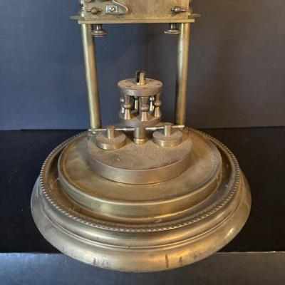 LOT 103: Vintage Germany Jahresuhrenfabrik Floral 400 Day Anniversary Clock and Vintage Schatz, Germany Anniversary Clocks