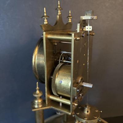 LOT 103: Vintage Germany Jahresuhrenfabrik Floral 400 Day Anniversary Clock and Vintage Schatz, Germany Anniversary Clocks