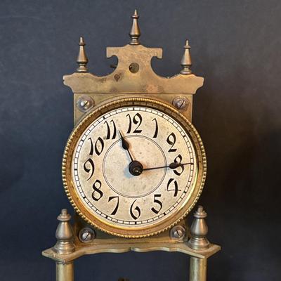 LOT 103: Vintage Germany Jahresuhrenfabrik Floral 400 Day Anniversary Clock and Vintage Schatz, Germany Anniversary Clocks