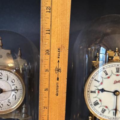 LOT 103: Vintage Germany Jahresuhrenfabrik Floral 400 Day Anniversary Clock and Vintage Schatz, Germany Anniversary Clocks