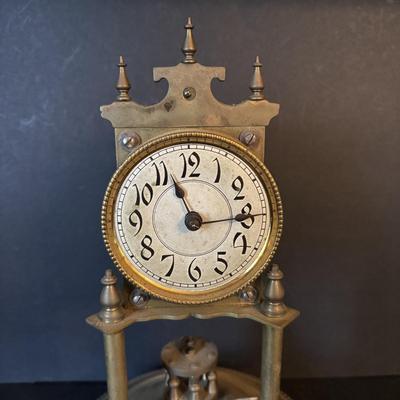 LOT 103: Vintage Germany Jahresuhrenfabrik Floral 400 Day Anniversary Clock and Vintage Schatz, Germany Anniversary Clocks