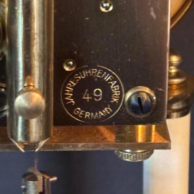 LOT 103: Vintage Germany Jahresuhrenfabrik Floral 400 Day Anniversary Clock and Vintage Schatz, Germany Anniversary Clocks