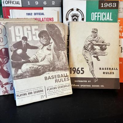 LOT 106: Vintage Rules Books 1956 - 1968: Little League, Major League Baseball, 1965 & 1966 Umpires Manual
