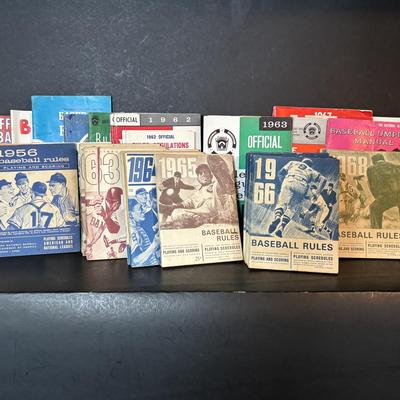 LOT 106: Vintage Rules Books 1956 - 1968: Little League, Major League Baseball, 1965 & 1966 Umpires Manual