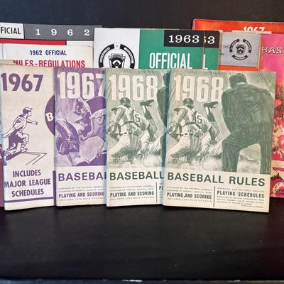LOT 106: Vintage Rules Books 1956 - 1968: Little League, Major League Baseball, 1965 & 1966 Umpires Manual