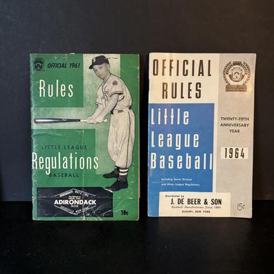 LOT 106: Vintage Rules Books 1956 - 1968: Little League, Major League Baseball, 1965 & 1966 Umpires Manual