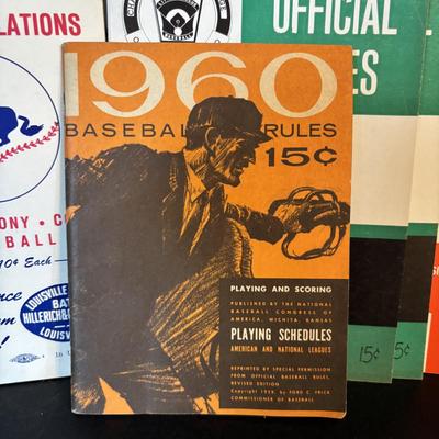 LOT 106: Vintage Rules Books 1956 - 1968: Little League, Major League Baseball, 1965 & 1966 Umpires Manual