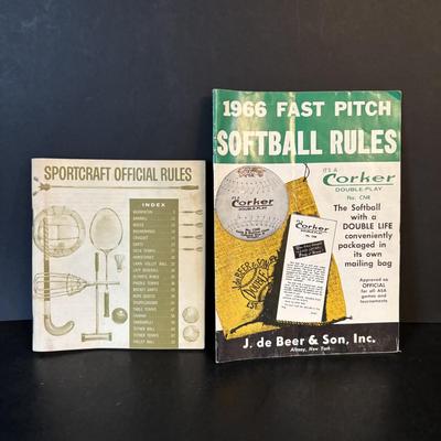 LOT 107: Vintage Sports Rule Books 1956 - 1967: Football, Basketball, Golf, Softball