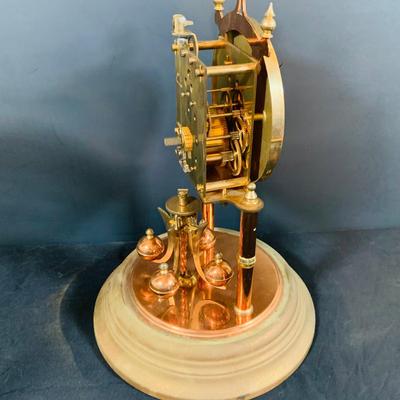 LOT 168; Collection of Two (2) Glass Domed Anniversary Clocks - Red Diamond Faced Clock by Schatz and Cooper Colored Clocky by...