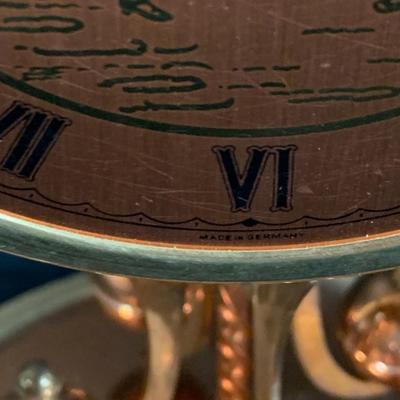 LOT 168; Collection of Two (2) Glass Domed Anniversary Clocks - Red Diamond Faced Clock by Schatz and Cooper Colored Clocky by...