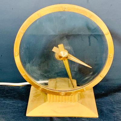 LOT: Collection of Art Deco Desk Clocks Including a Jefferson Golden Hour Mystery /Electric Clock, an Orbros Wind-up Desk Clock with...