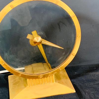 LOT: Collection of Art Deco Desk Clocks Including a Jefferson Golden Hour Mystery /Electric Clock, an Orbros Wind-up Desk Clock with...