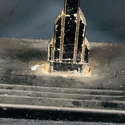 LOT 171: Collection of Art Deco Desk Clocks Including Kundo Mechanical Boxed Shaped Clock, Swiza 8 Alarm Clock, Empire State Building...