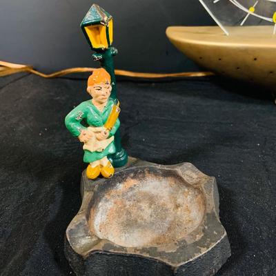 LOT 172: Schaefer Beer Atomic Clock/Light Budweiser and Schmid’s Beer Coasters, Cast iron Ashtray and More