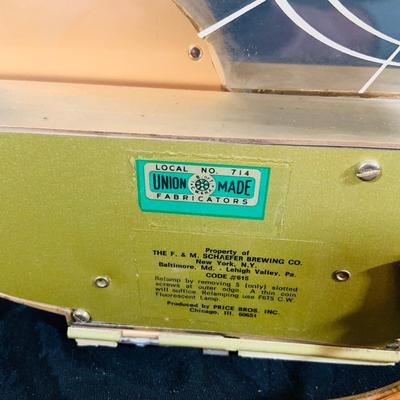 LOT 172: Schaefer Beer Atomic Clock/Light Budweiser and Schmid’s Beer Coasters, Cast iron Ashtray and More