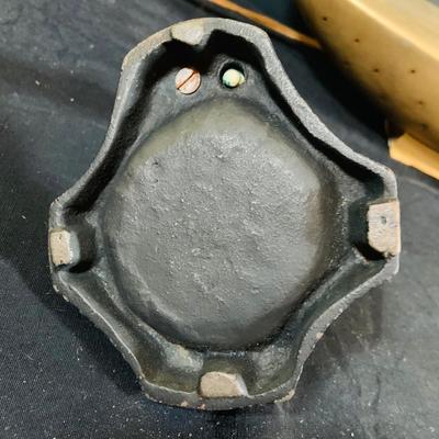 LOT 172: Schaefer Beer Atomic Clock/Light Budweiser and Schmid’s Beer Coasters, Cast iron Ashtray and More