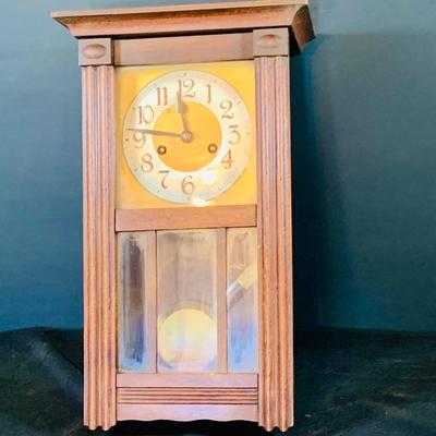 LOT 173: Set of Two (2) Wall Clocks - Mission Clock and Wood Wall Clock