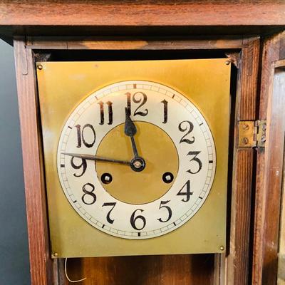 LOT 173: Set of Two (2) Wall Clocks - Mission Clock and Wood Wall Clock