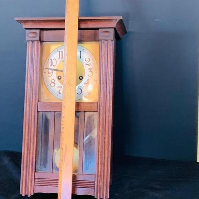 LOT 173: Set of Two (2) Wall Clocks - Mission Clock and Wood Wall Clock