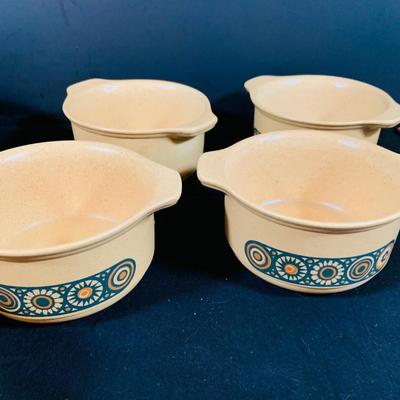 LOT 1754: Assortment of Kiln Craft Bacchus Ceramic Serving Pieces Including Soup Crocks , Serving /Bowls with Lids, Creamers and Sugar...