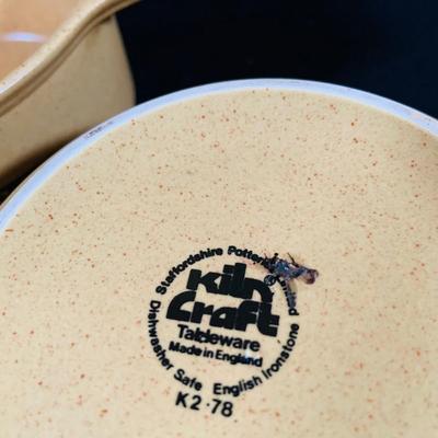 LOT 1754: Assortment of Kiln Craft Bacchus Ceramic Serving Pieces Including Soup Crocks , Serving /Bowls with Lids, Creamers and Sugar...