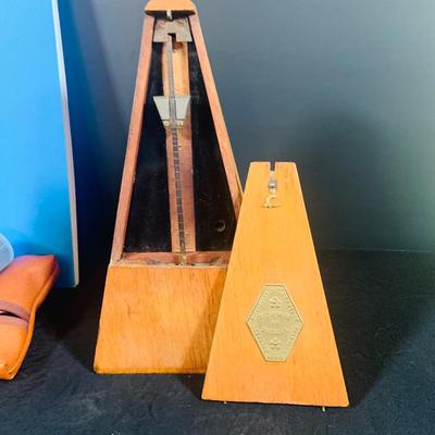 LOT 175; Vintage Aulos Tenor Recorder with Case and Accessories; Marisela Metronome, and Books