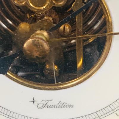 LOT 177: Vintage Banjo Style Techron Nautical Themed Electric Wall Clock Ship’s Wheel Barometer and Vintage Selsi Forecaster Barometer