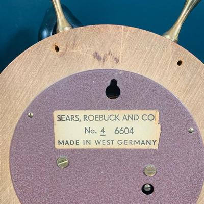 LOT 177: Vintage Banjo Style Techron Nautical Themed Electric Wall Clock Ship’s Wheel Barometer and Vintage Selsi Forecaster Barometer