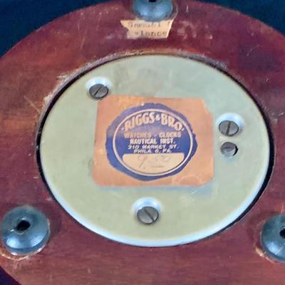 LOT 177: Vintage Banjo Style Techron Nautical Themed Electric Wall Clock Ship’s Wheel Barometer and Vintage Selsi Forecaster Barometer