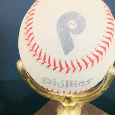 LO 178: Collection of Vintage Phillies Baseball Memorabilia and More Including a Ball, Ticket and Program and Vintage Beginning Baseball...