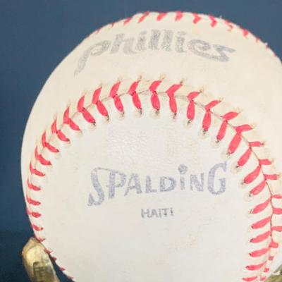 LO 178: Collection of Vintage Phillies Baseball Memorabilia and More Including a Ball, Ticket and Program and Vintage Beginning Baseball...