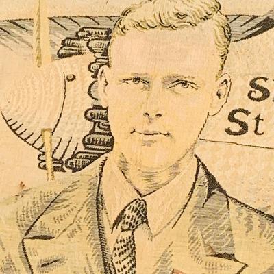 LOT 180: Vintage Charles Lindbergh Tapestry Commemorating the First Trans-Atlantic Flight