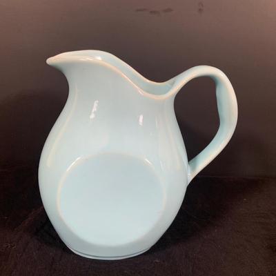 LOT 184: Vintage Ceramic Teddy Bear Cookie Jar and Ceramic Pitchers and a Salada Tea Pot