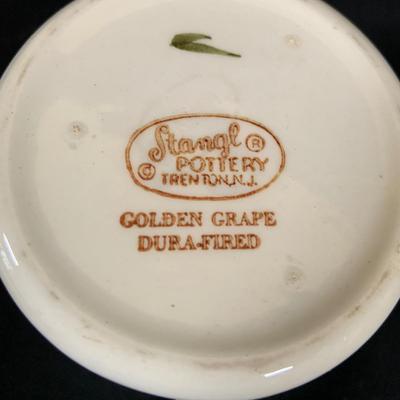 LOT 188: Collection of Stangl Pottery. Creamers and a Large Blue Ceramic Pitcher