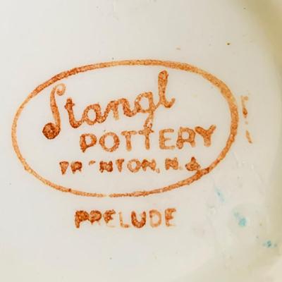 LOT 188: Collection of Stangl Pottery. Creamers and a Large Blue Ceramic Pitcher