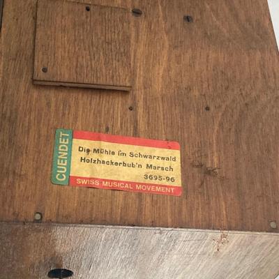 LOT 244: Cuendet Musical Movement Cuckoo Clock "Die Muhle Im Schwarzwald Holzhackerub'n Marsch 3695-96"